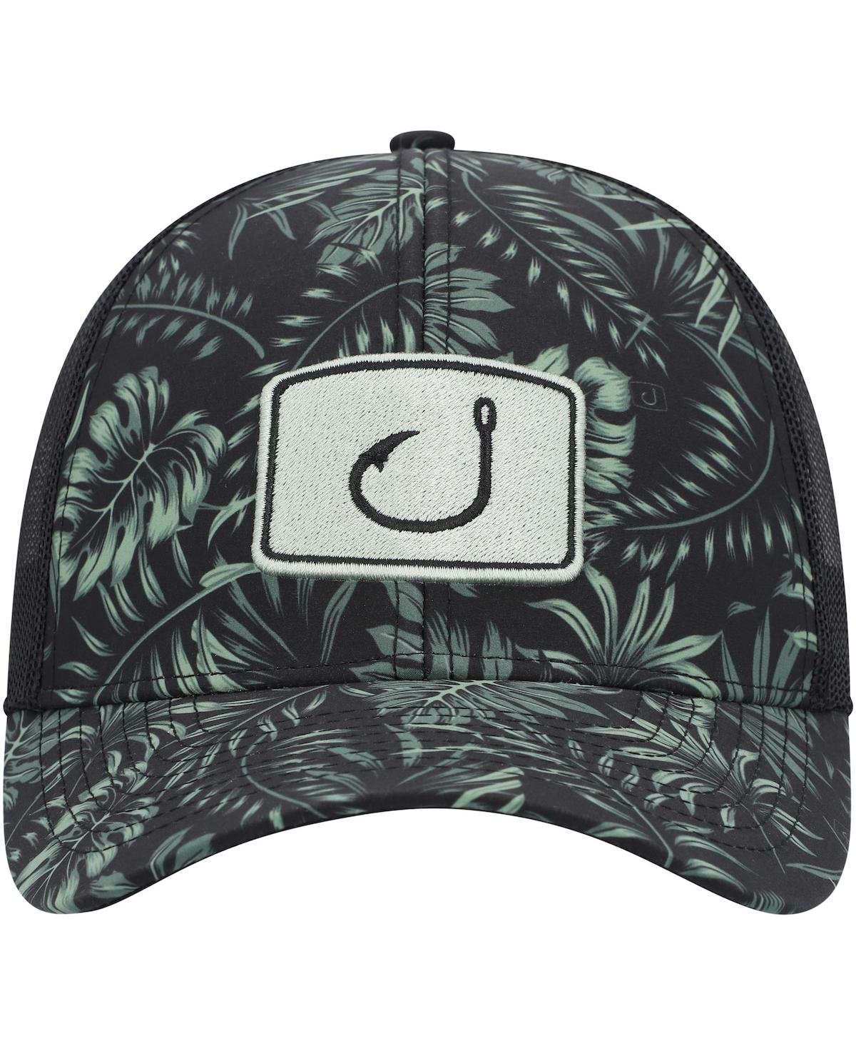 Shop Avid Men's  Black Island Time Trucker Snapback Hat