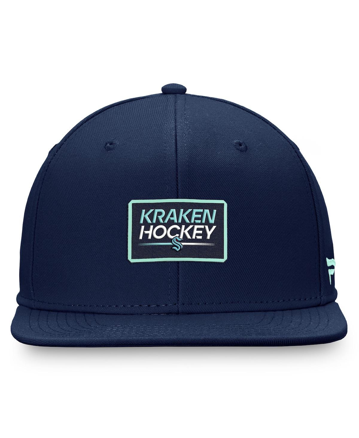 Fanatics Branded  Deep Sea Blue Seattle Kraken Authentic Pro Prime Snapback Hat In Deep Sea Blue