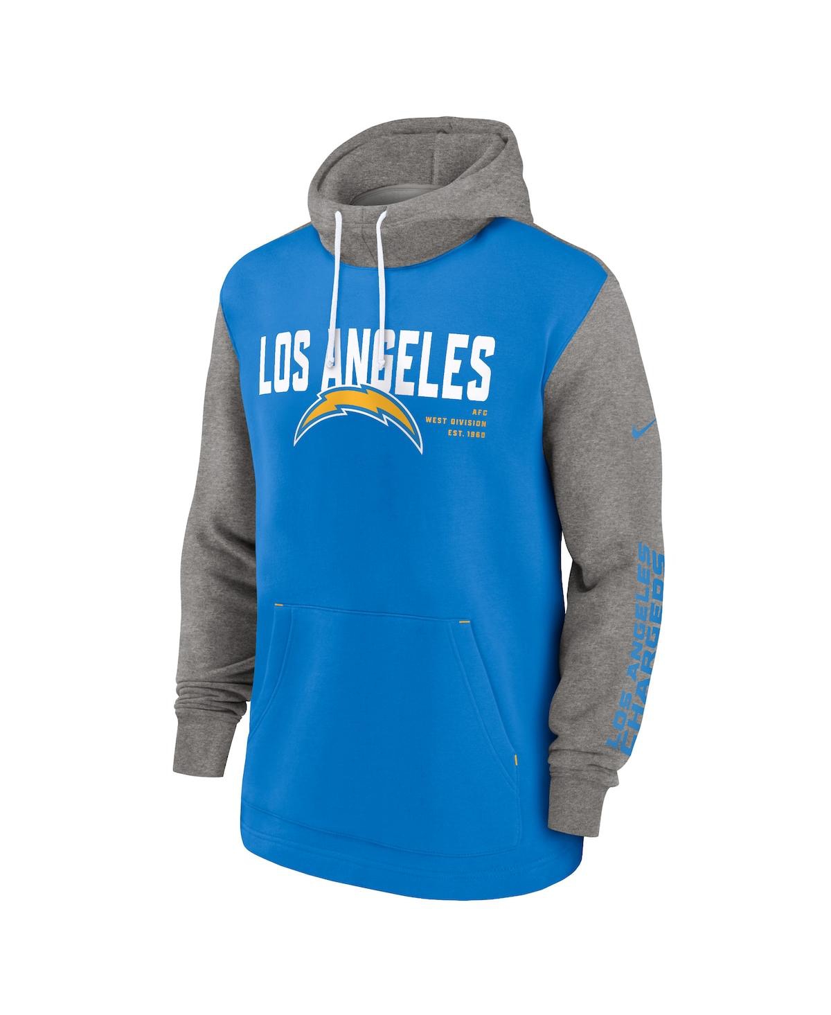Men's NikeLos Angeles Chargers Fashion Color Block Pullover Hoodie - Powder Blue