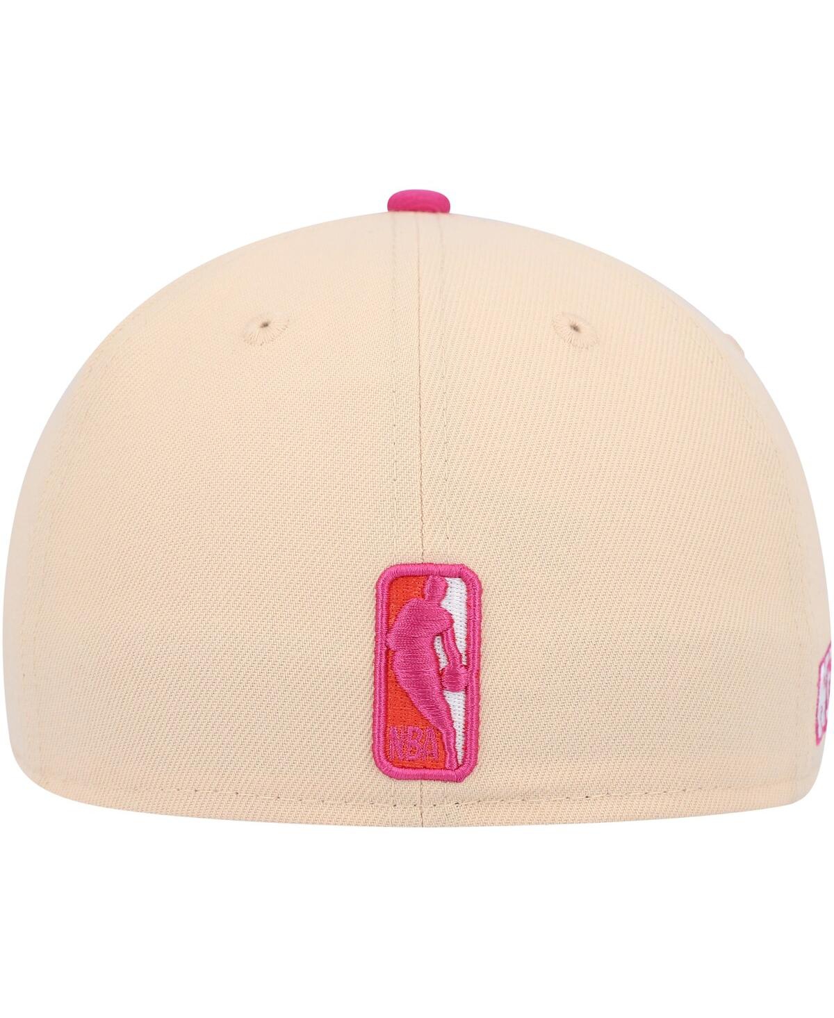 Men's New Era Pink New York Knicks Passion Mango 59FIFTY Fitted Hat - Pink