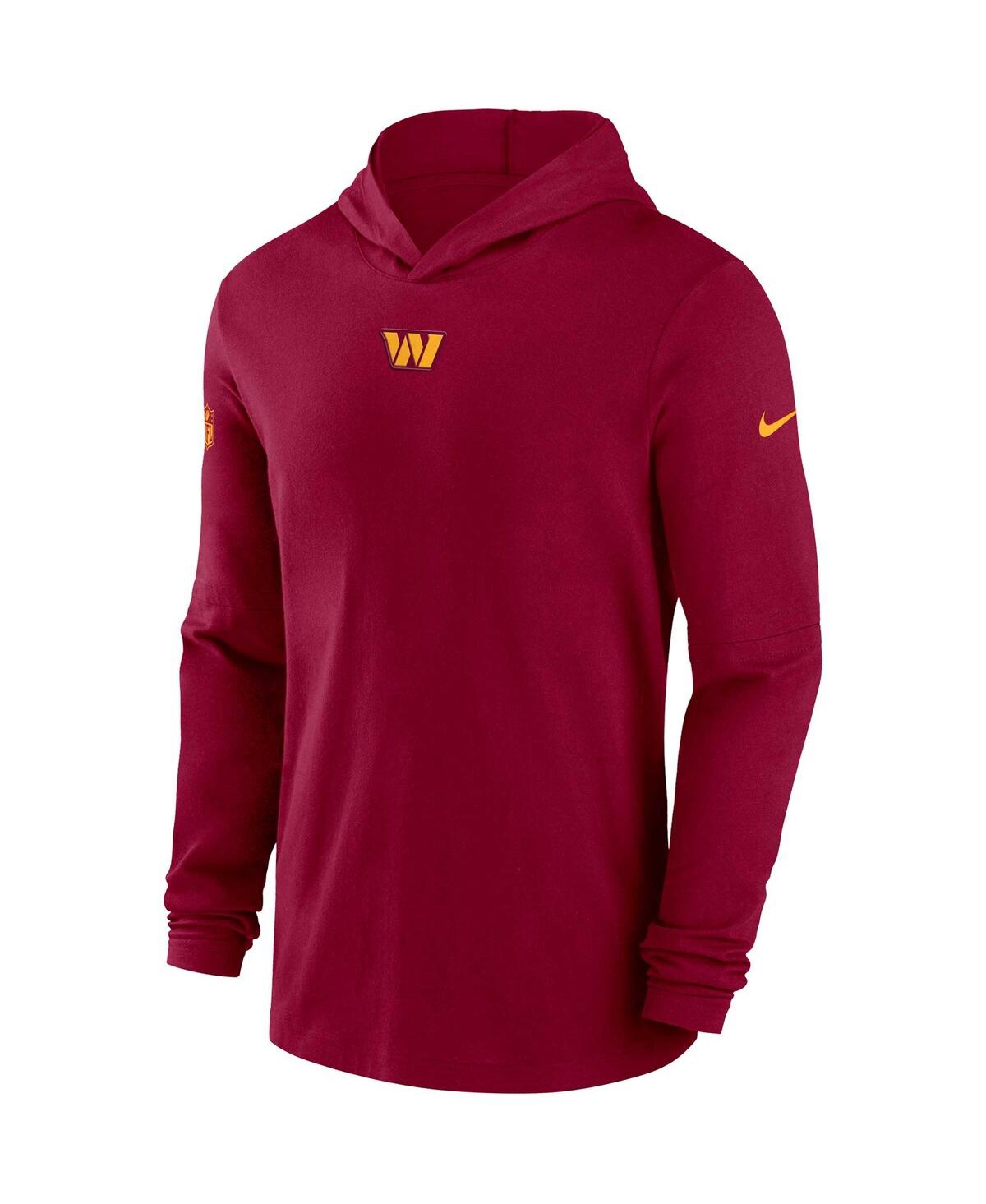 Men's NikeWashington Commanders Sideline Performance Long Sleeve Hoodie T-shirt - Burgundy