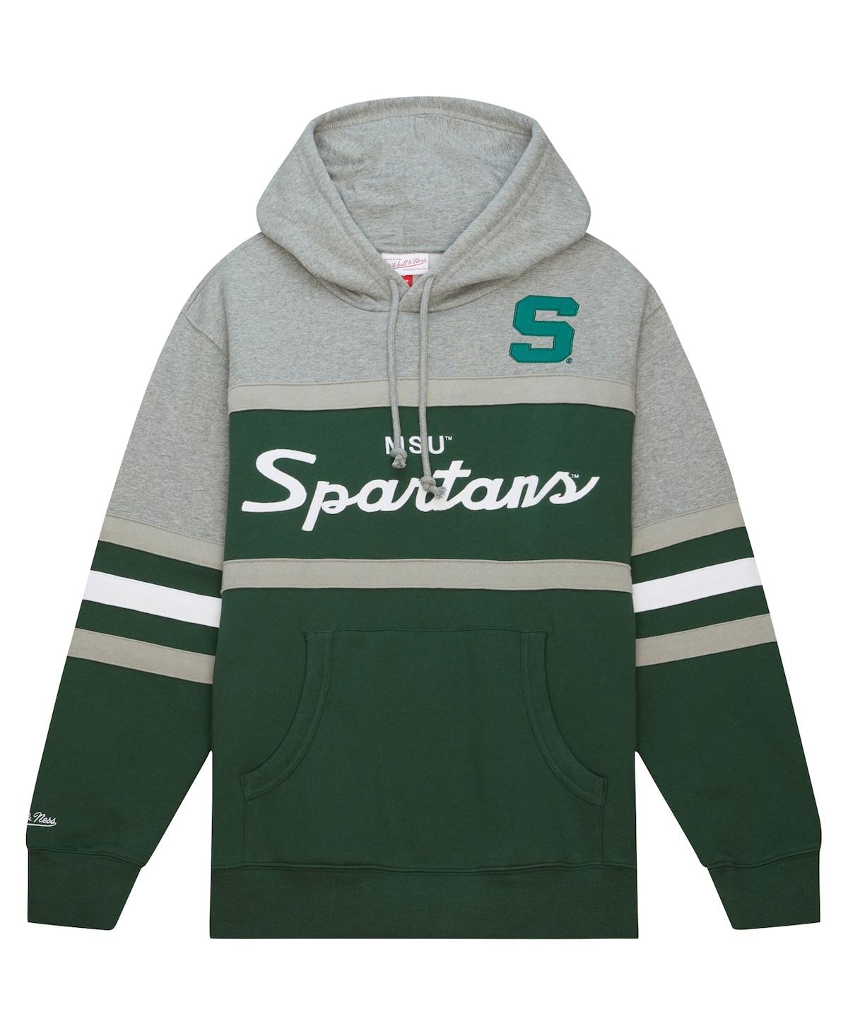 Mitchell & Ness Men's  Green Michigan State Spartans Head Coach Pullover Hoodie In Green