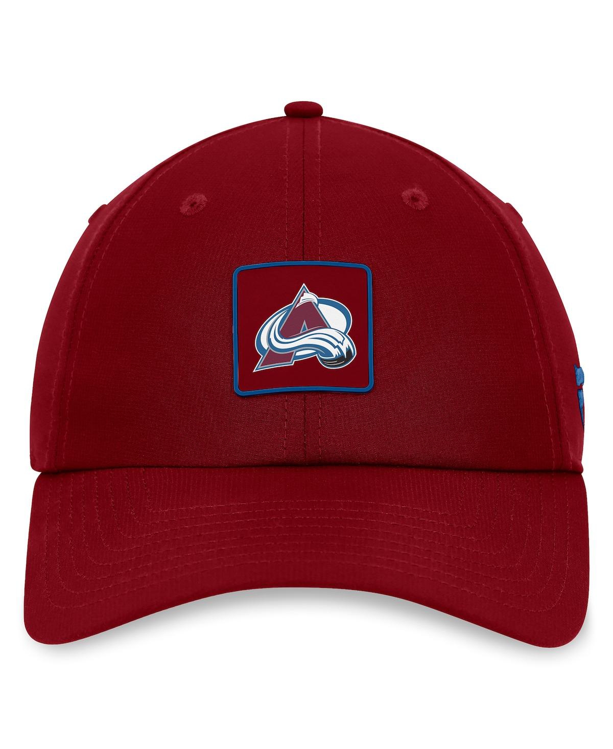 Shop Fanatics Men's  Burgundy Colorado Avalanche Authentic Pro Rink Adjustable Hat