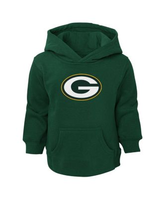 Верхняя одежда для малышей Green Green Bay Packers Пуловер с капюшоном и логотипом 7990₽