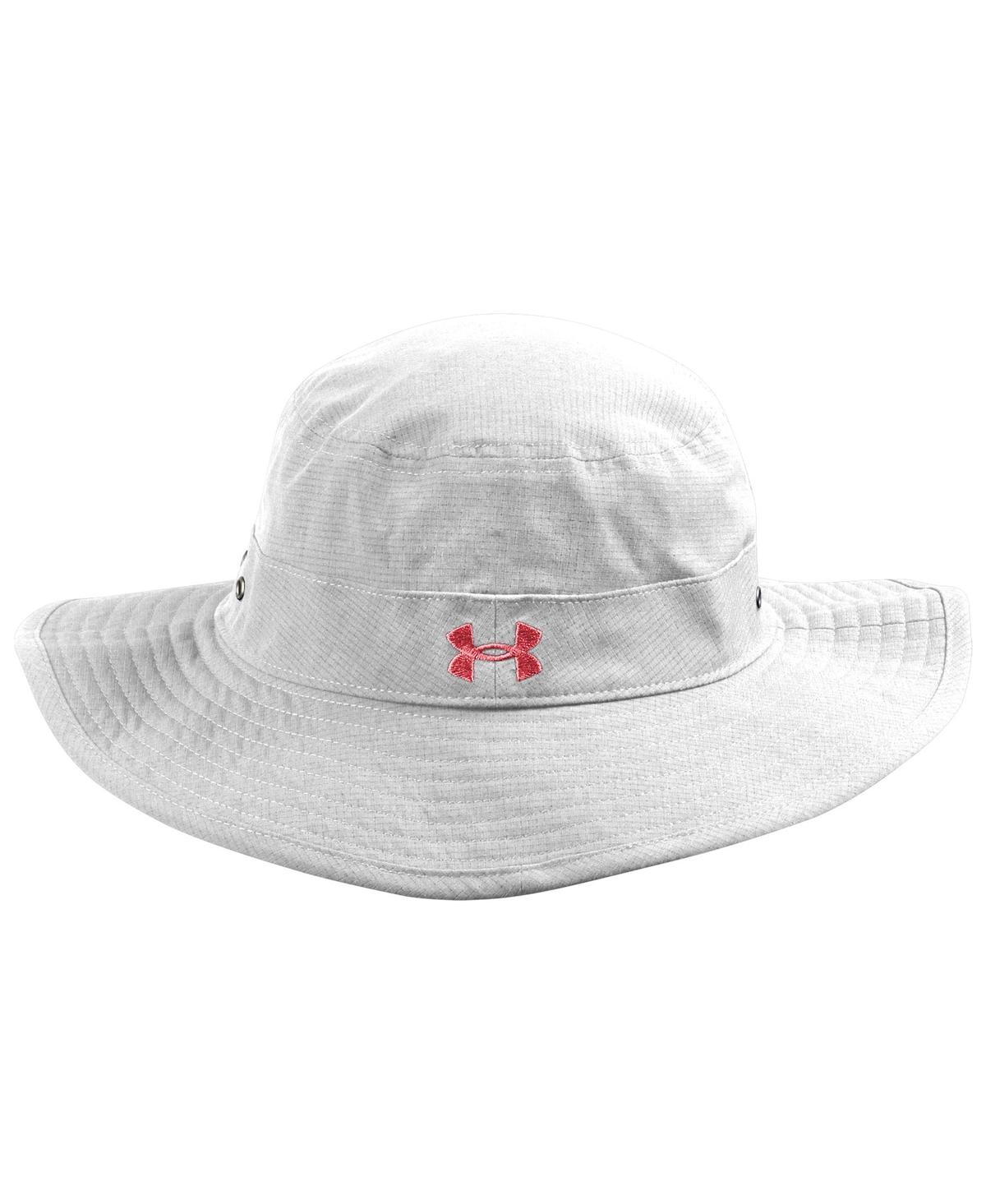 Shop Under Armour Men's  White Utah Utes Performance Boonie Bucket Hat