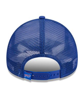 Men's White, Royal Buffalo Bills Stacked A-Frame Trucker 9FORTY Adjustable Hat