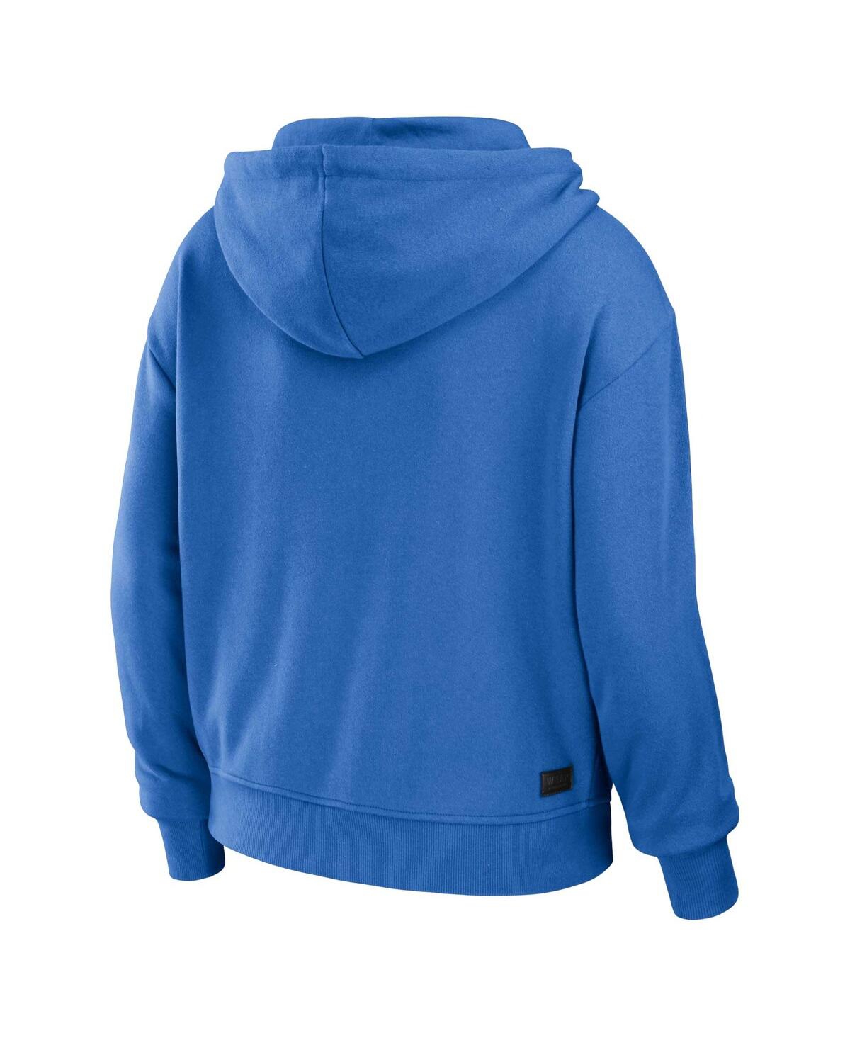 Women's Wear by Erin Andrews White Los Angeles Chargers Color Block Light Weight Modest Crop Full-Zip Hoodie - White