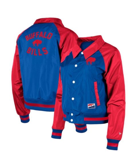 Женские куртки New Era Women's Royal Buffalo Bills Coaches Raglan Full-Snap Jacket