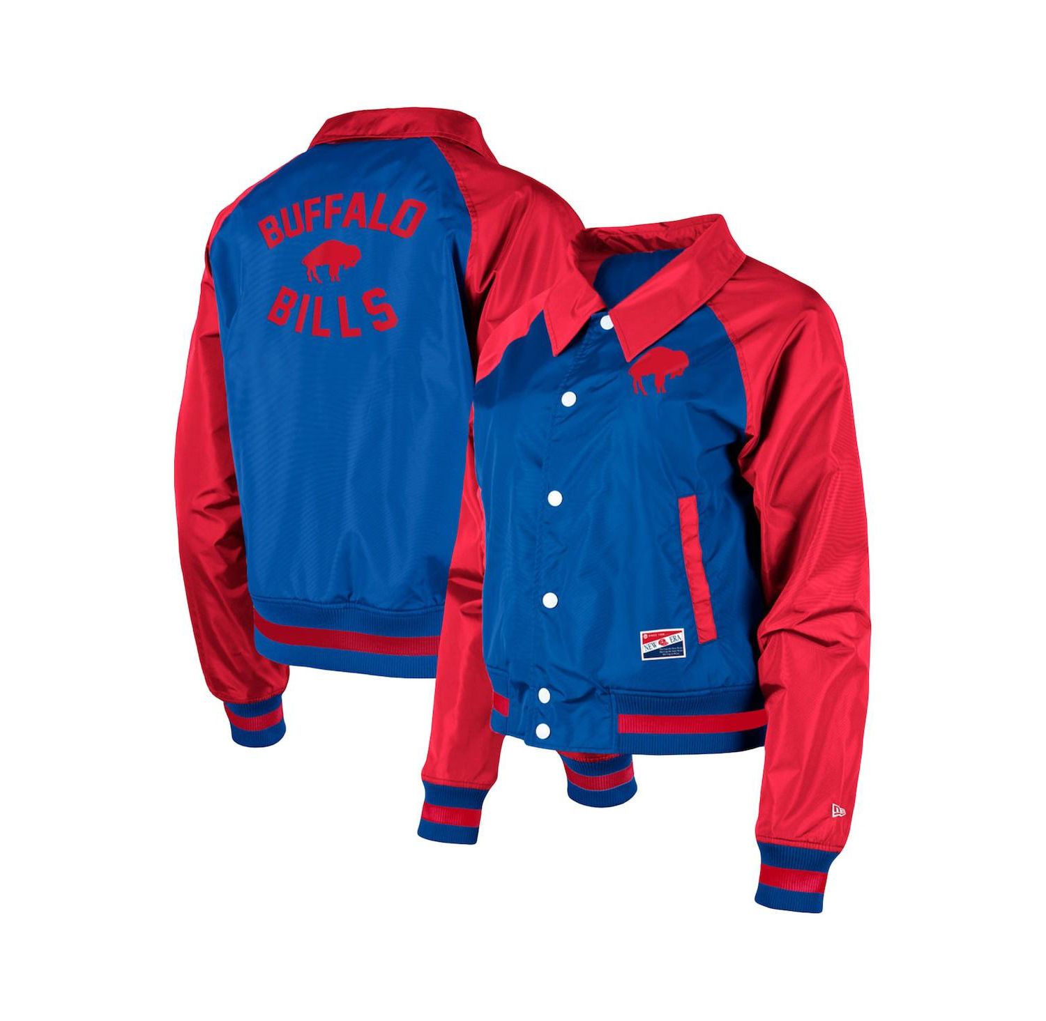 Women's Royal Buffalo Bills Coaches Raglan Full-Snap Jacket
