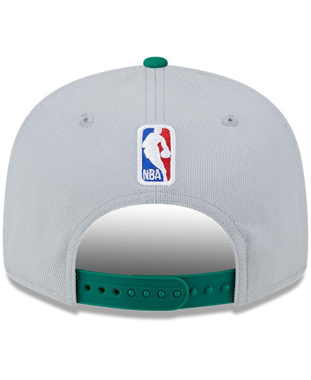 New Era Men's  Gray, Kelly Green Boston Celtics Tip-off Two-tone 9fifty Snapback Hat In Gray,kelly Green