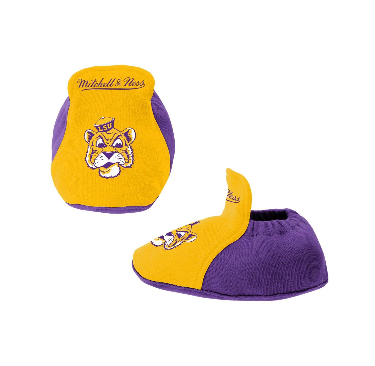 Baby Boys and Girls Purple, Gold LSU Tigers 3-Pack Bodysuit, Bib and Bootie Set