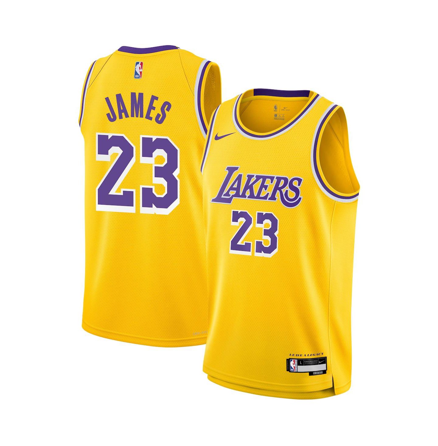 Детская джерси Nike LeBron James Los Angeles Lakers Swingman Icon Edition, Gold — фото 1