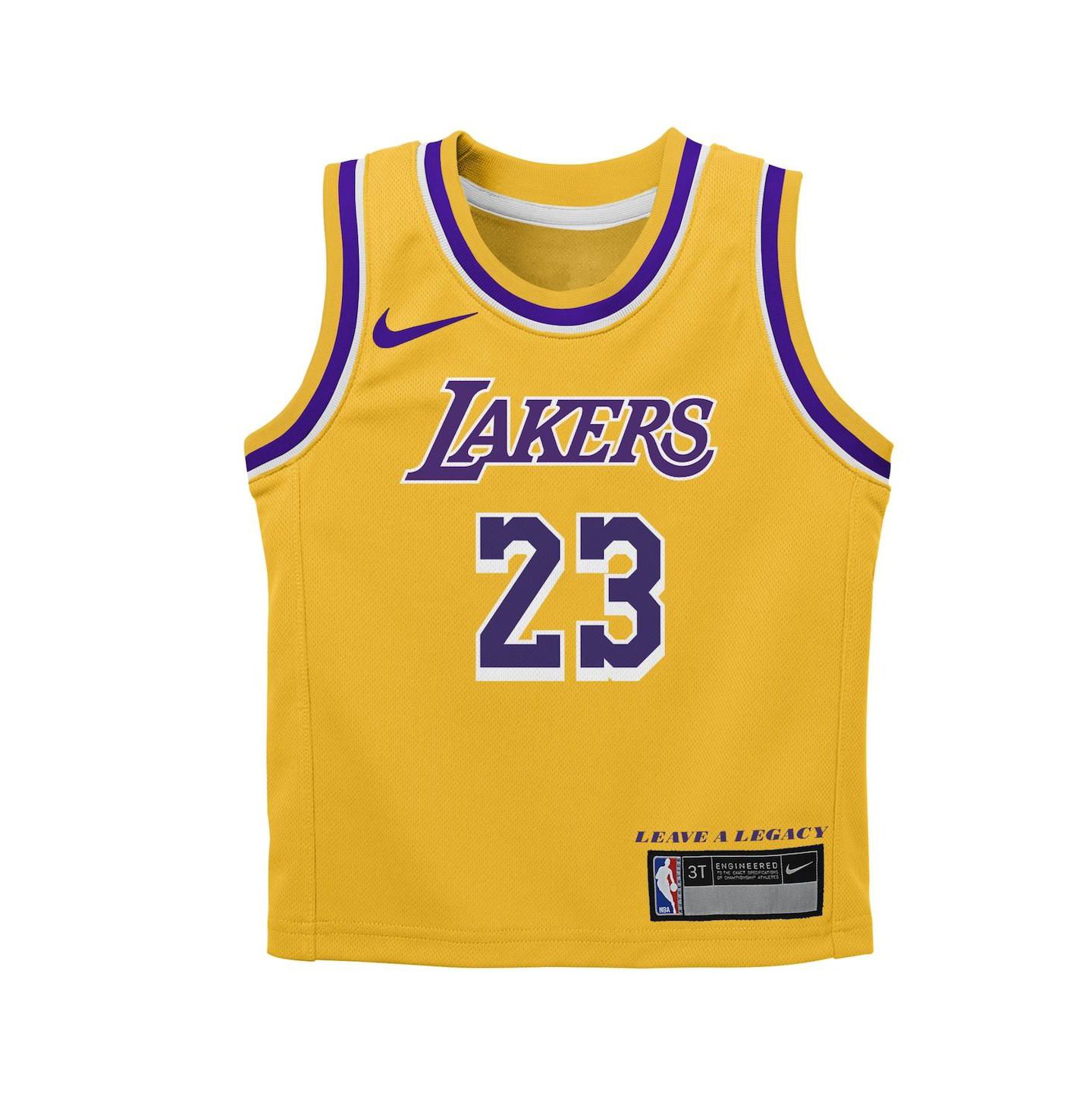 Детское джерси Nike LeBron James Los Angeles Lakers Dri-FIT Swingman Icon Edition, Gold — фото 3