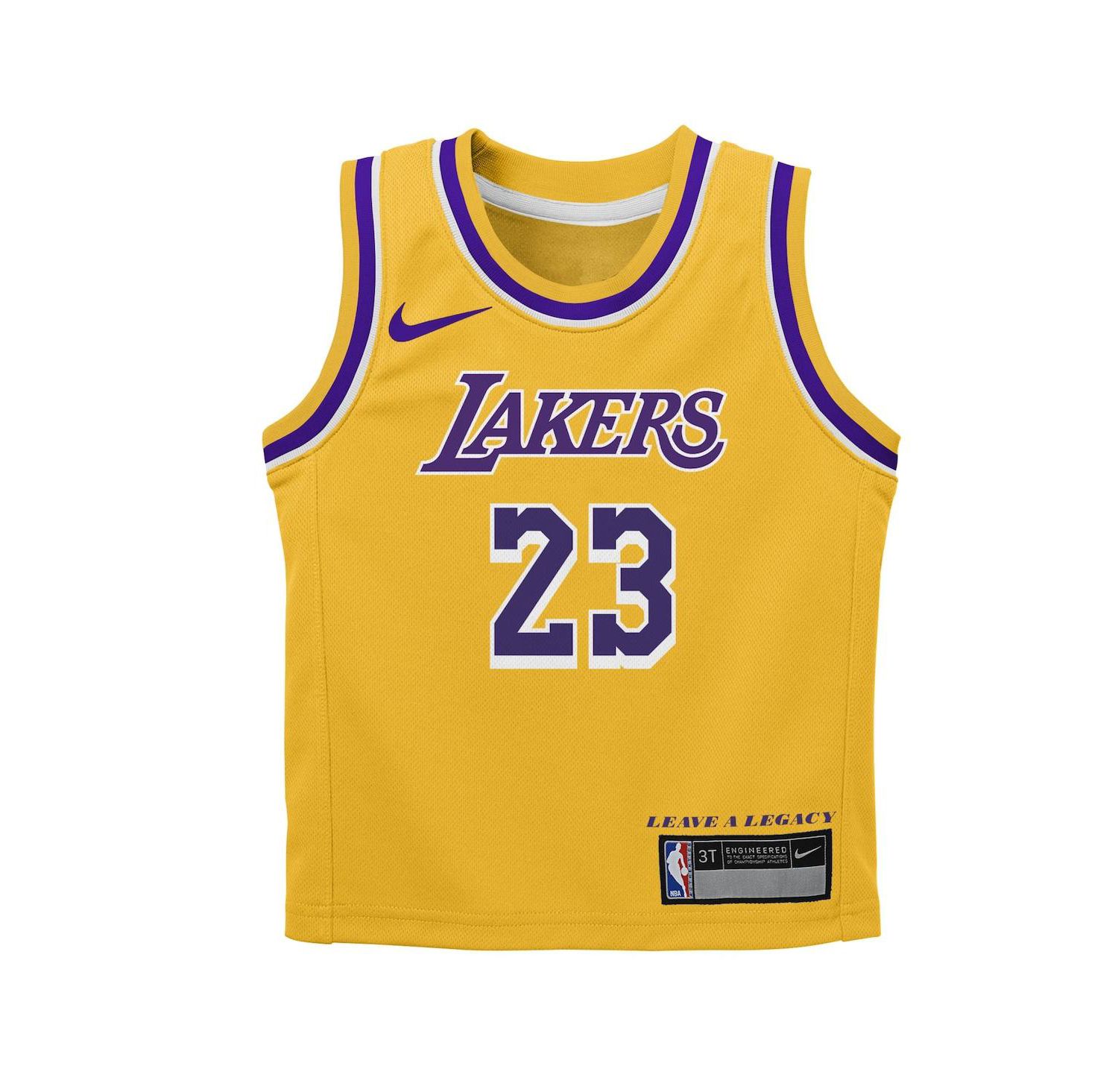 Little Boys and Girls LeBron James Gold Los Angeles Lakers Dri-FIT Swingman Player Jersey - Icon Edition