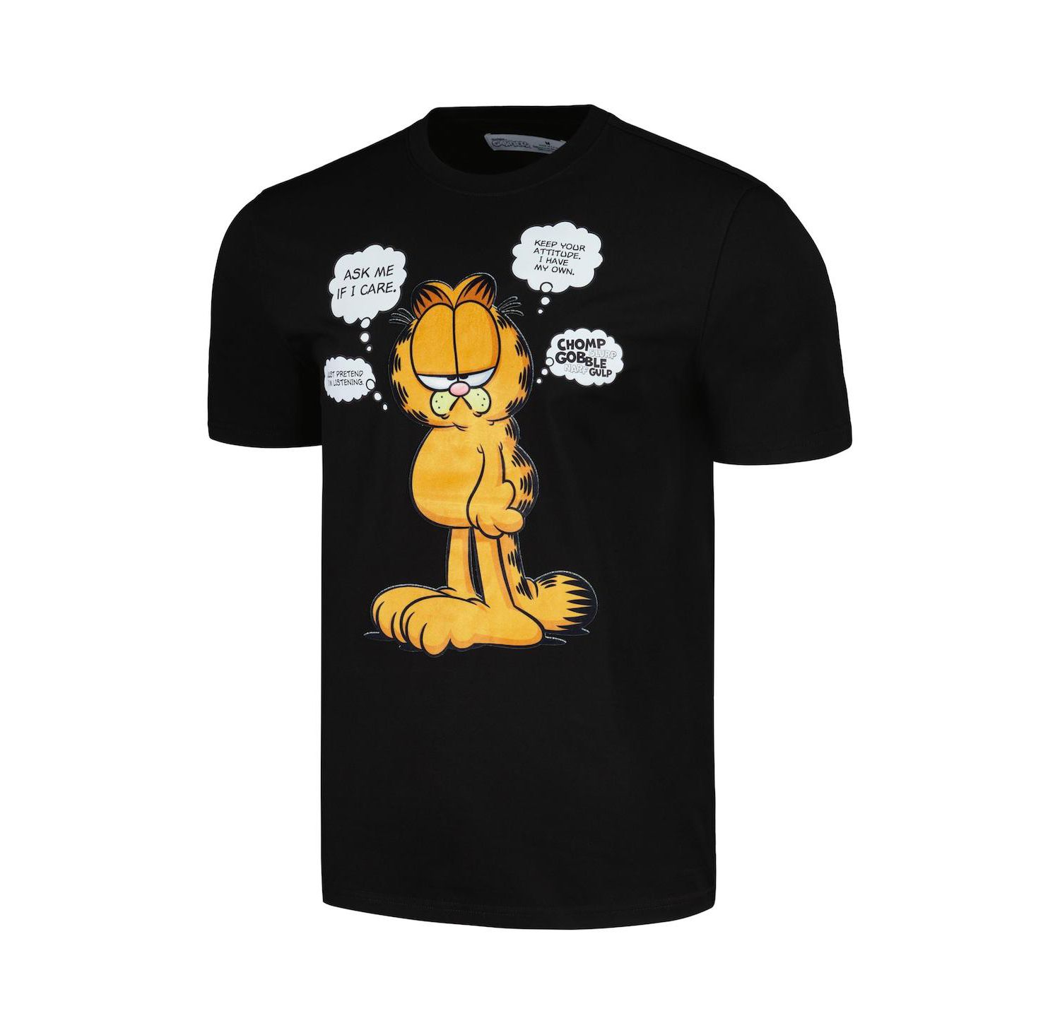 Men's and Women's Black Garfield Ask Me If I Care T-shirt