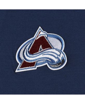 Men's Heather Navy Colorado Avalanche Spikes Raglan Quarter-Zip Hoodie