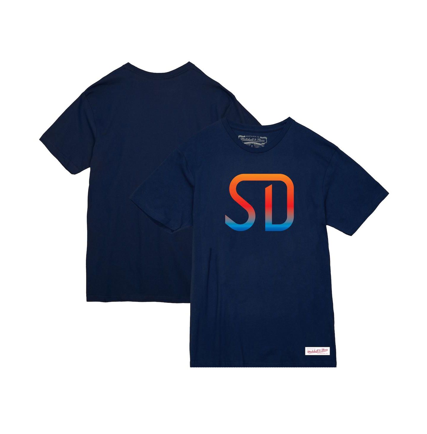 Женская футболка Mitchell & Ness Navy San Diego FC Monogram — фото 1