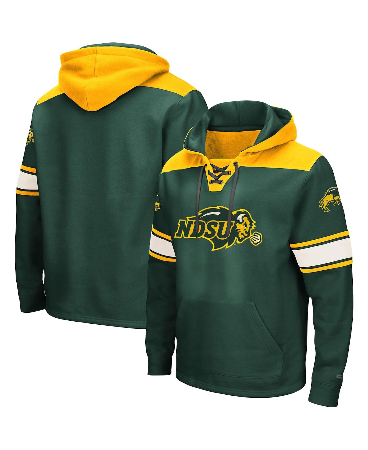Shop Colosseum Men's  Green Ndsu Bison 2.0 Lace-up Pullover Hoodie