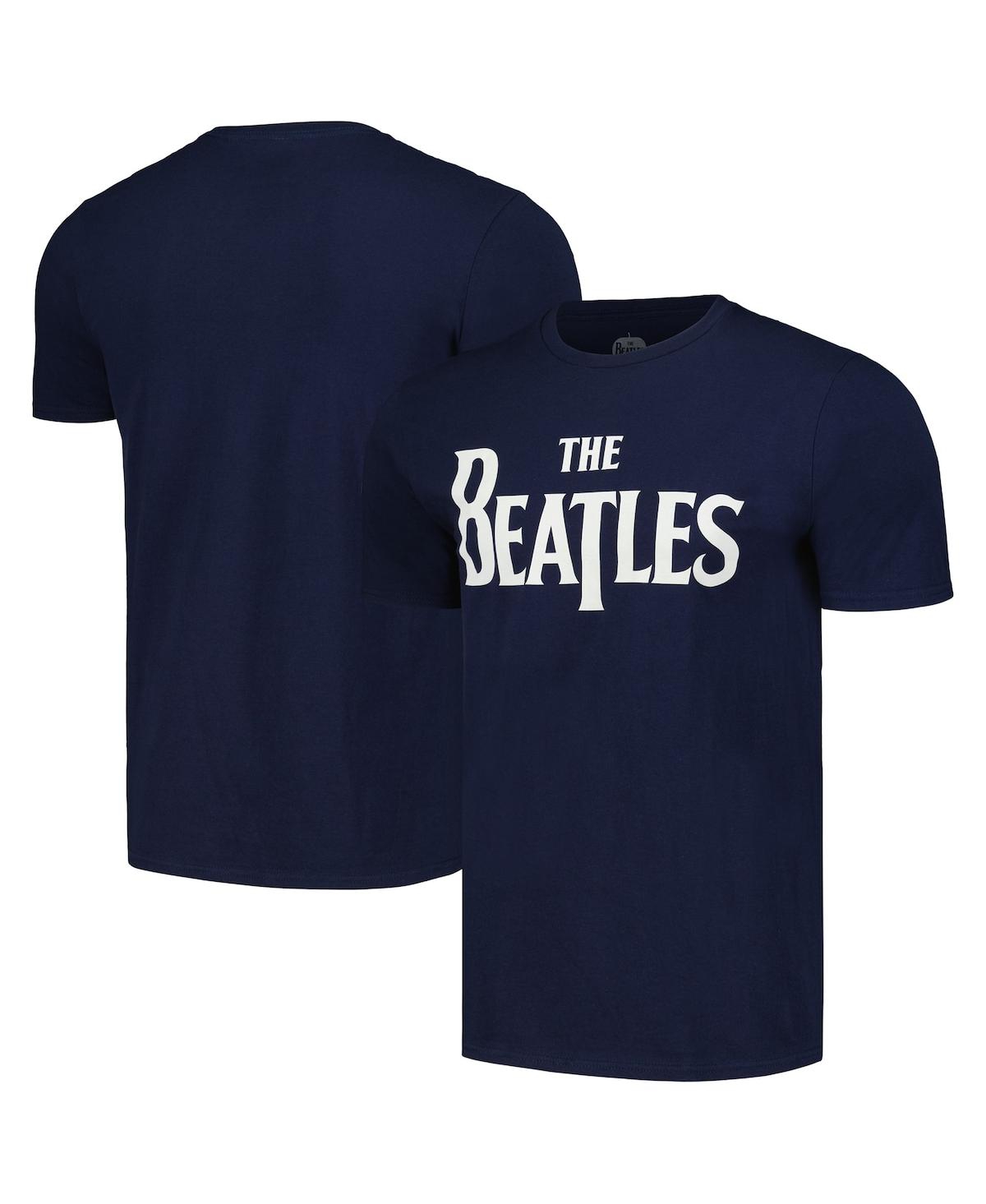 Men's and Women's Navy The Beatles Logo T-shirt - Navy