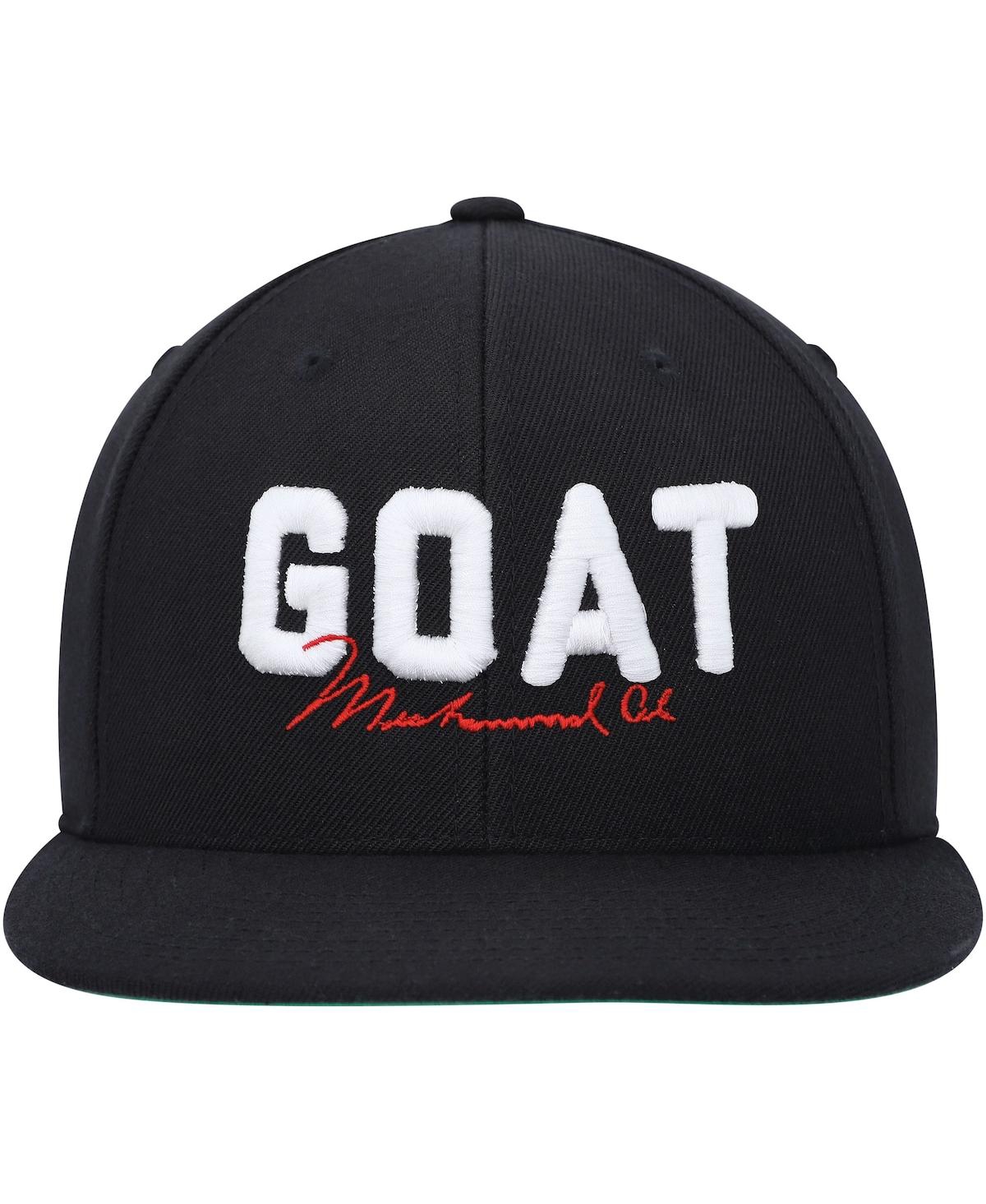 Shop Contenders Clothing Men's And Women's  Black Muhammad Ali Goat Snapback Hat
