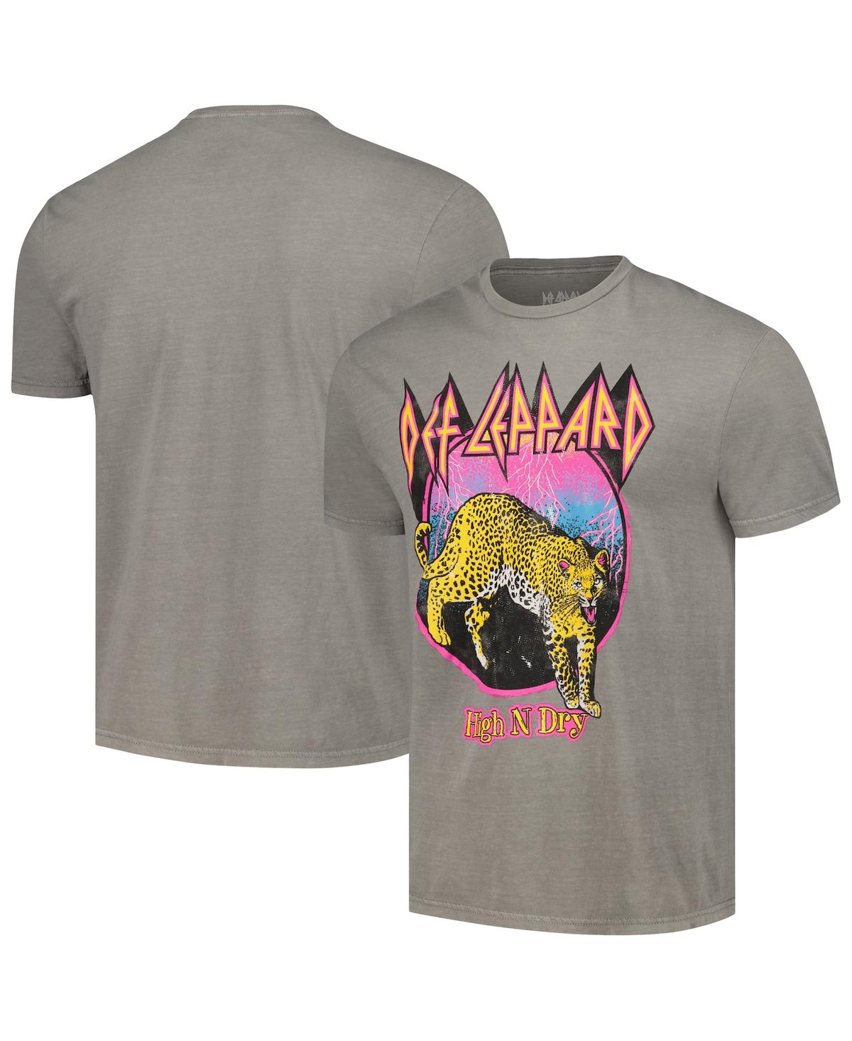 Shop Philcos Men's Charcoal Distressed Def Leppard High N' Dry Washed Graphic T-shirt