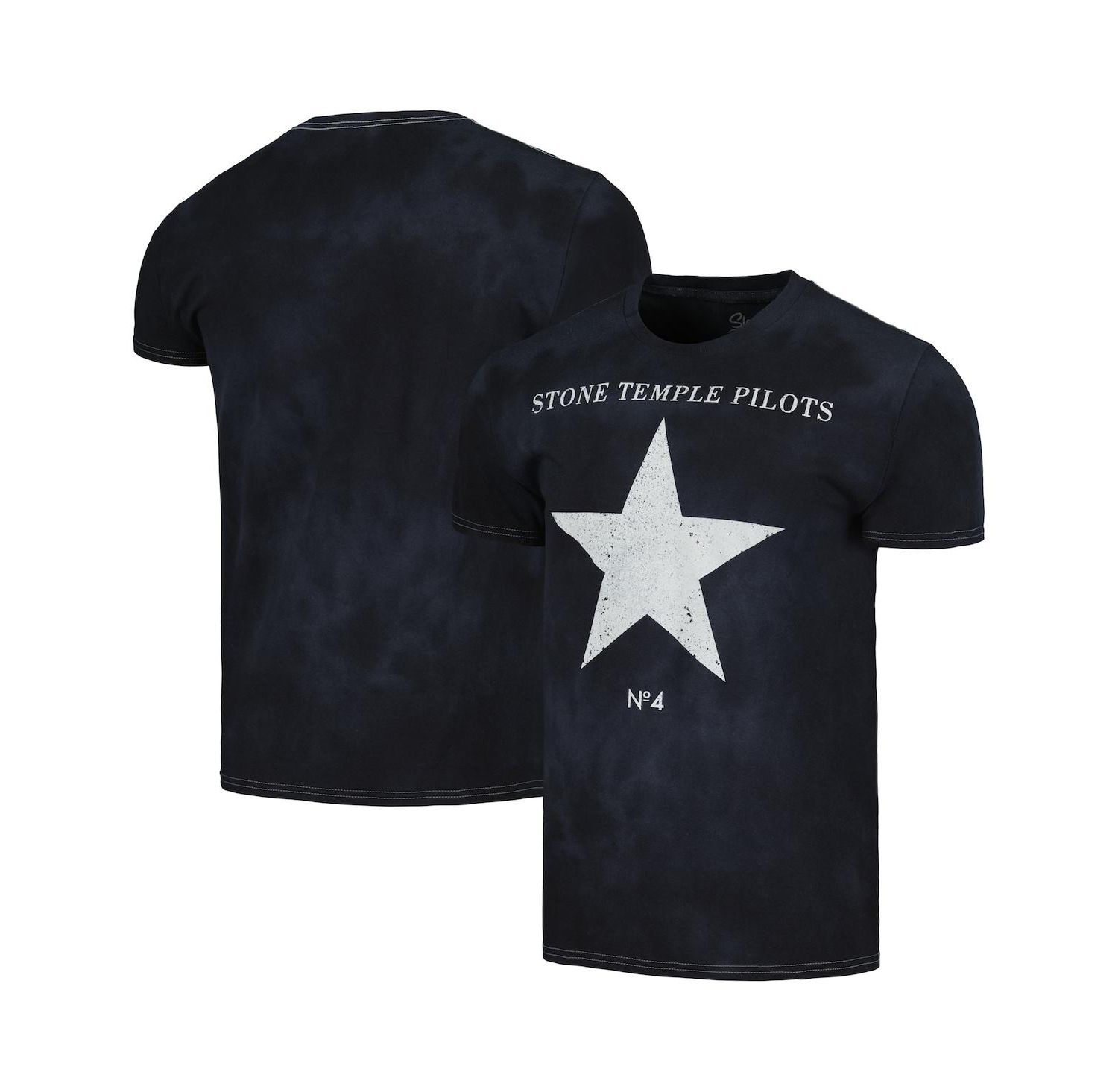 Men's Black Distressed Stone Temple Pilots No. 4 T-shirt