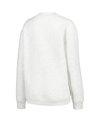 Women's Ash LSU Tigers Logo Pullover Sweatshirt