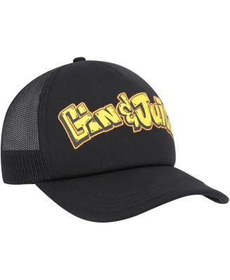 Men's Black Death Row Records Gin & Juice Trucker Adjustable Hat