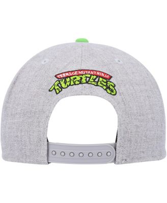 Men's Heather Gray, Neon Green Teenage Mutant Ninja Turtles Trucker 9FIFTY Snapback Hat