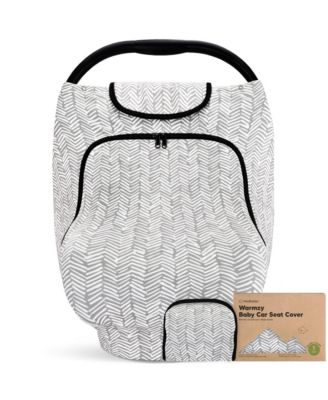 Warmzy Baby Car Seat Cover, Universal Stretch Fit Infant Carseat Covers for Babies, Winter Carseat Canopy