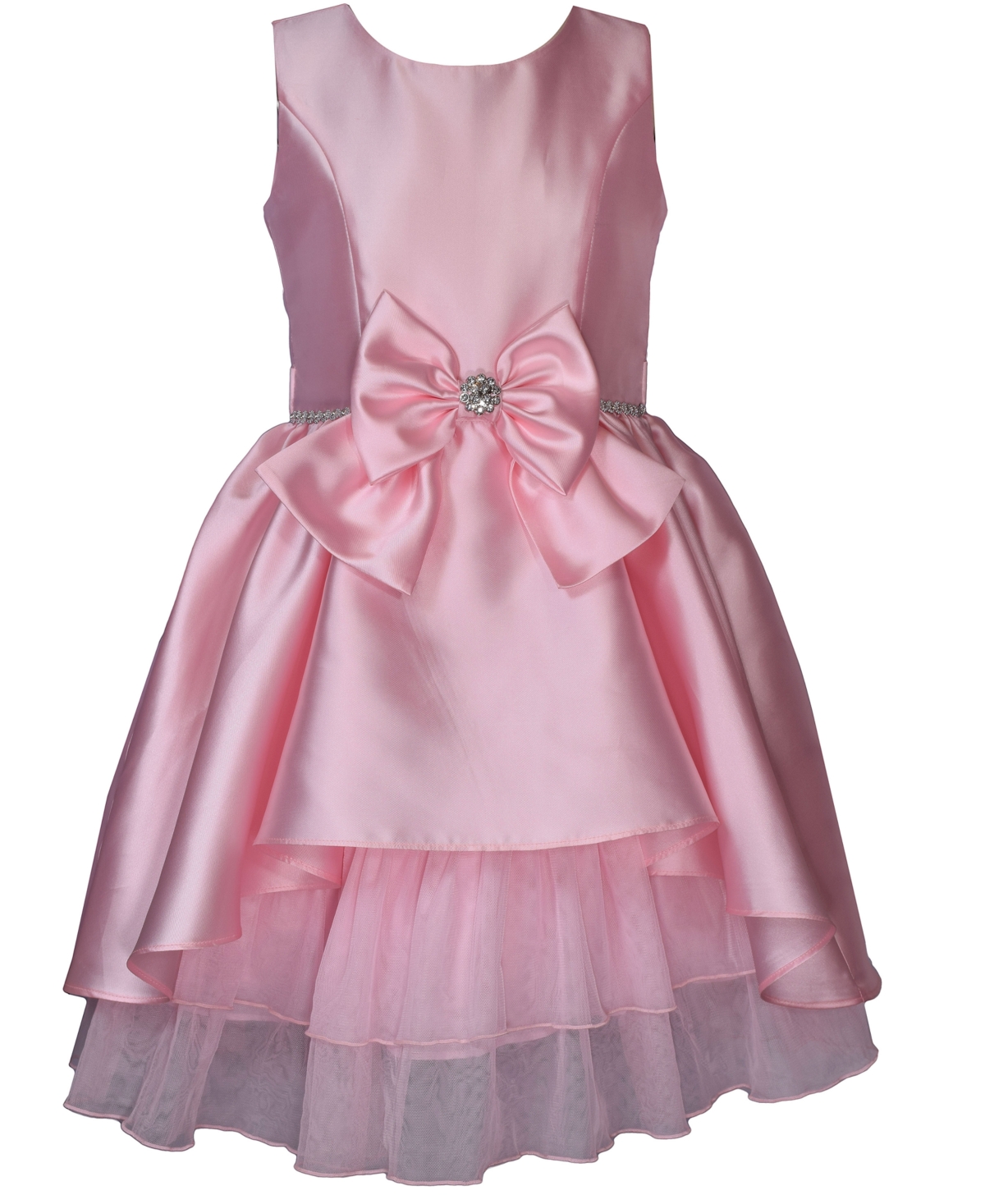 Shop Bonnie Jean Big Girls Sleeveless Princess Seam Mikado Dress In Pink
