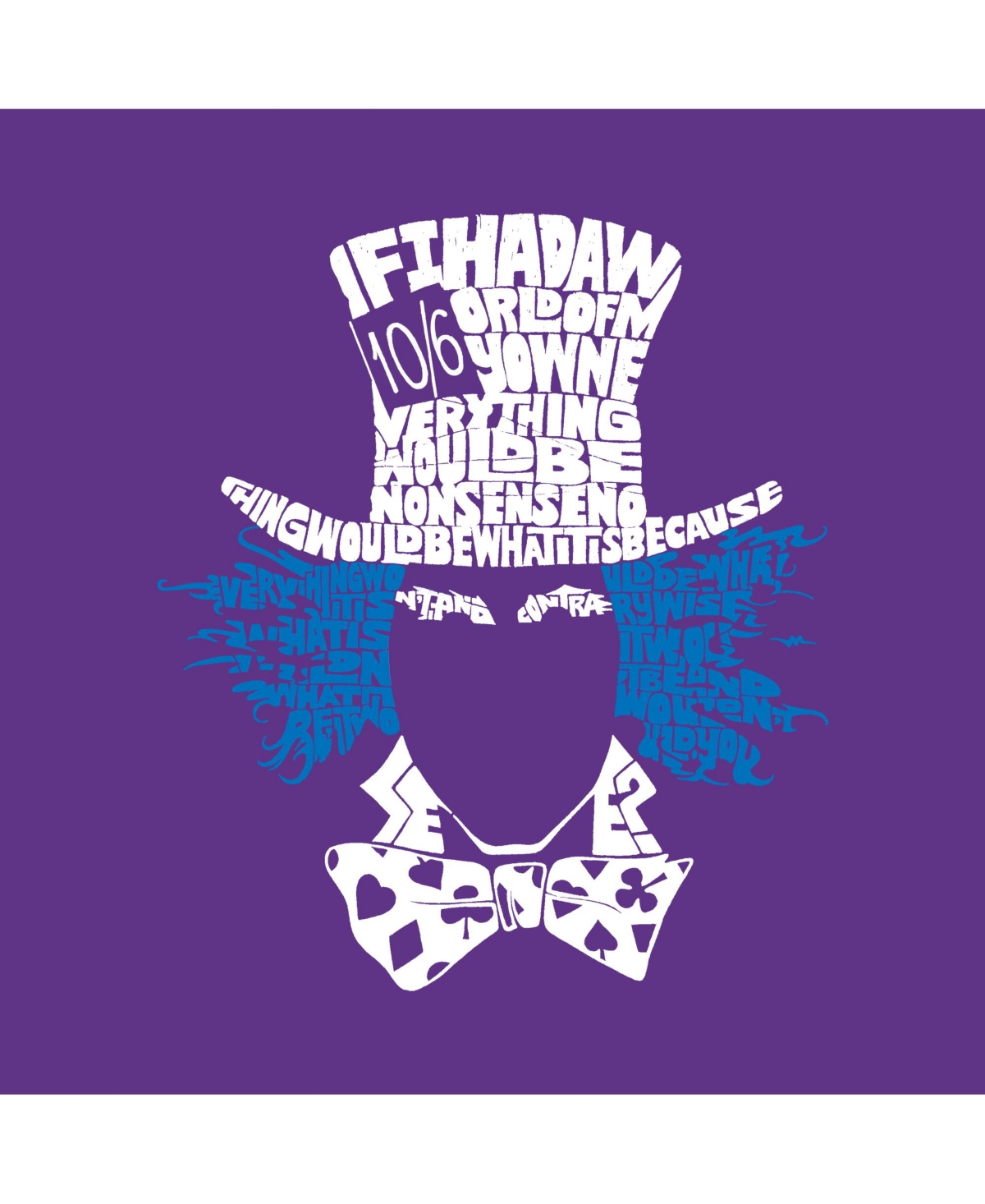 Girl's Word Art T-shirt - The Mad Hatter