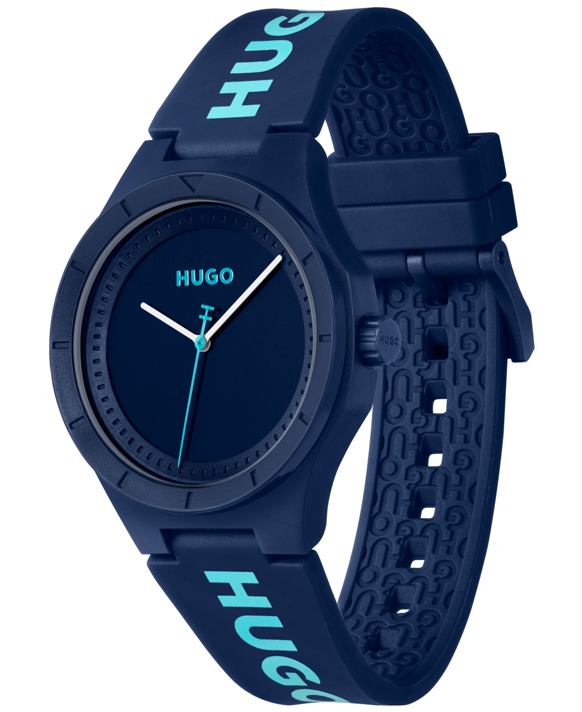 Hugo Boss Men's Lit for Him QuartzWatch 42mm - Blue Silicone