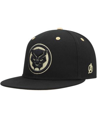 Men's Black Black Panther Fitted Hat