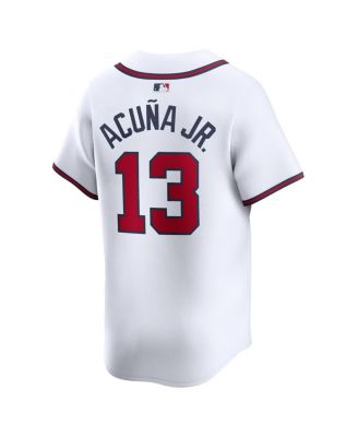 Men's Ronald Acuna Jr. White Atlanta Braves Home Limited Player Jersey