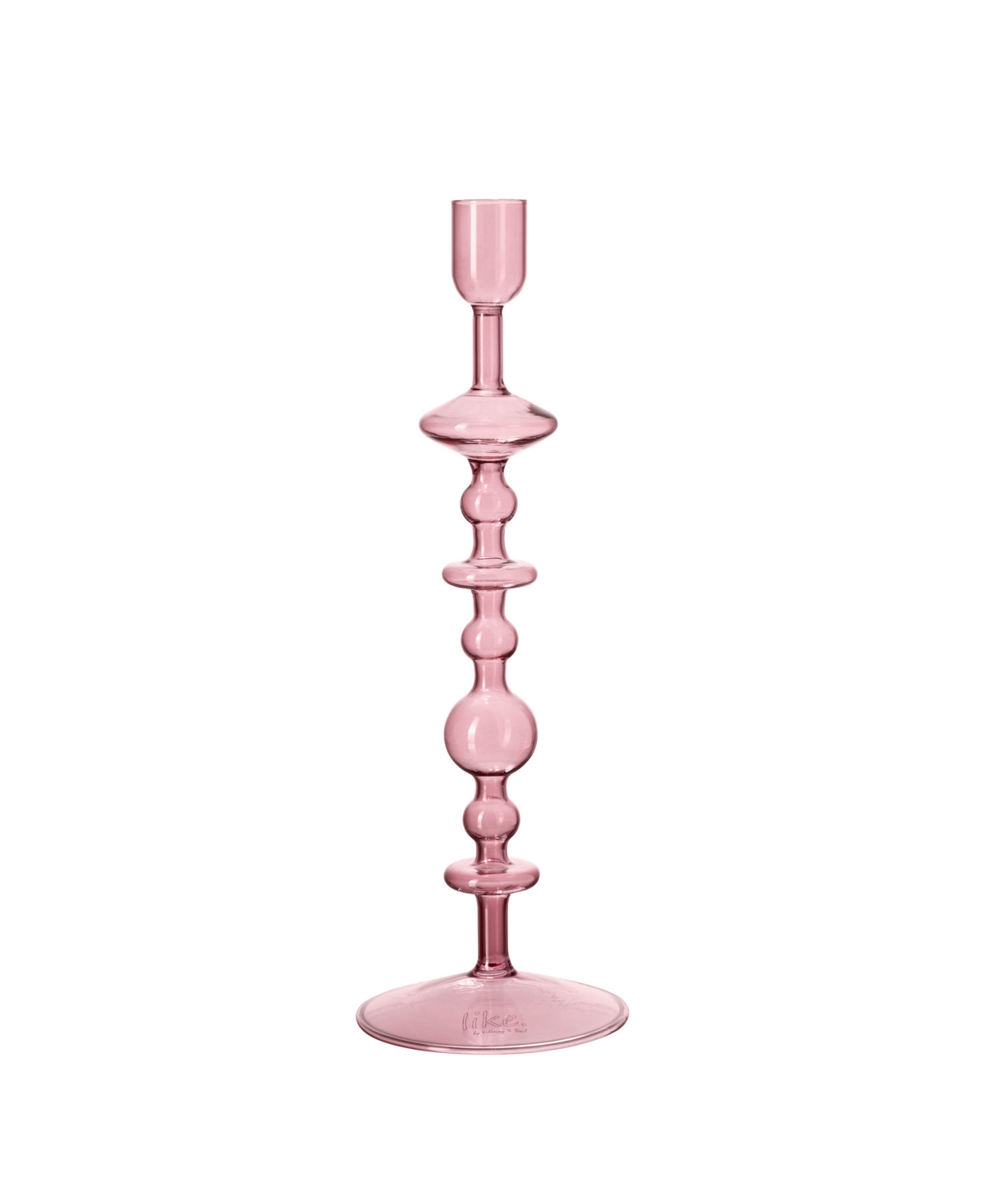 Shop Villeroy & Boch Bubble Glass Large Candleholder In Grape