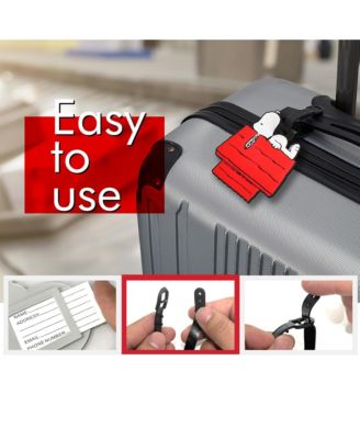 Snoopy Luggage Tag Snoopy PVC Travel Tags Gifts - Set of 4