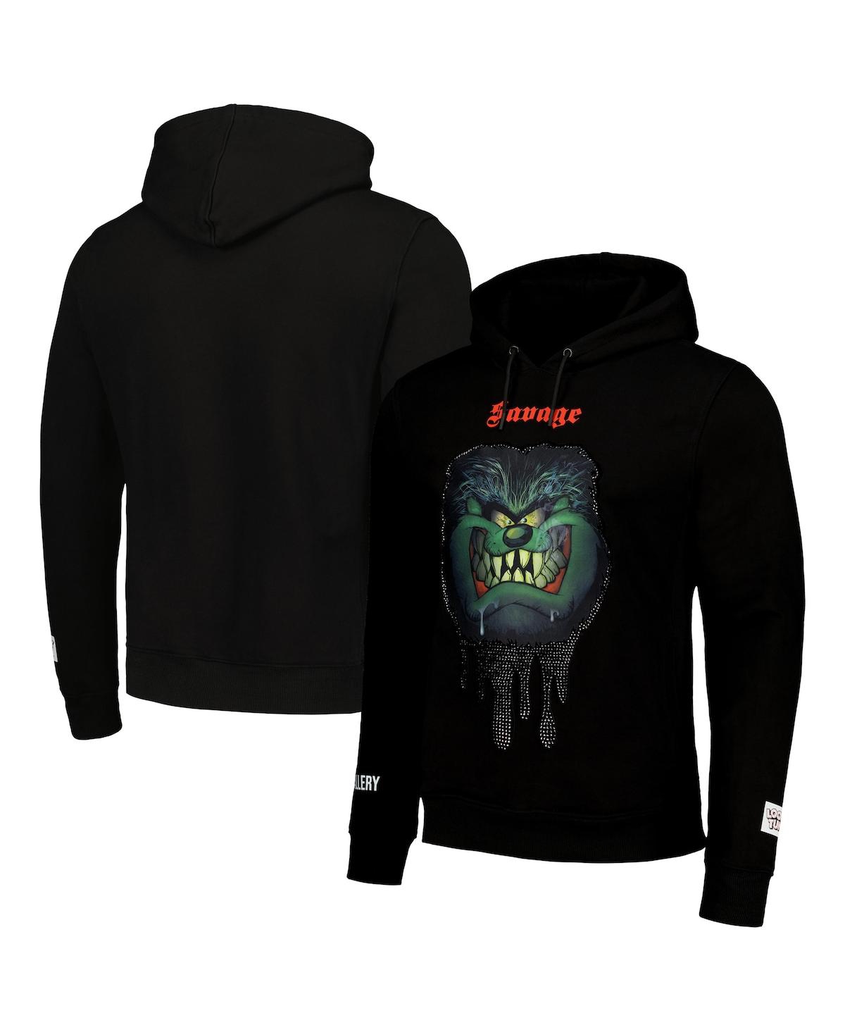 Shop Freeze Max Men's And Women's  Black Looney Tunes Taz Savage Horror Pullover Hoodie