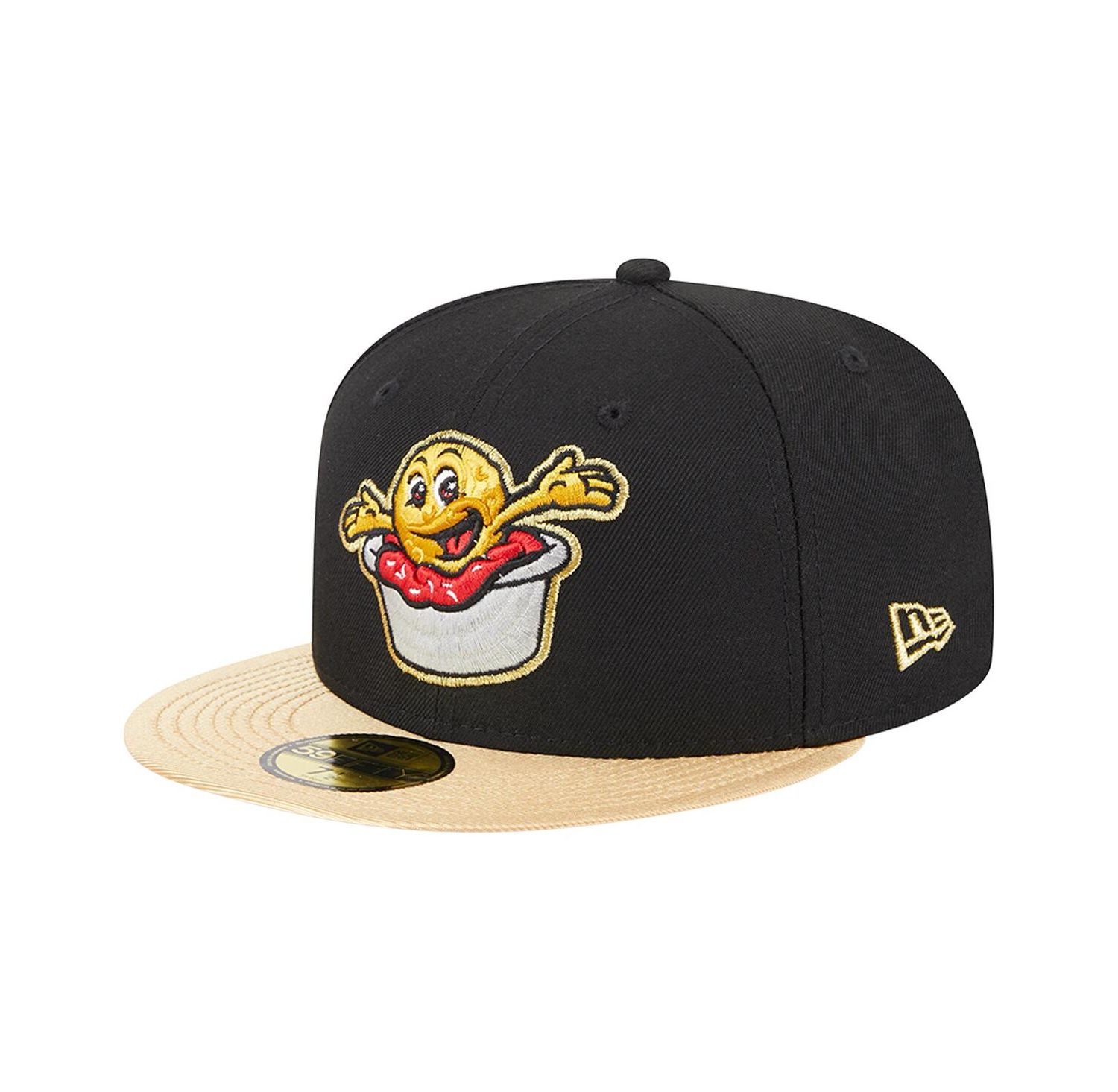 Men's Black Akron RubberDucks Theme Nights Akron Sauerkraut Balls 59FIFTY Fitted Hat