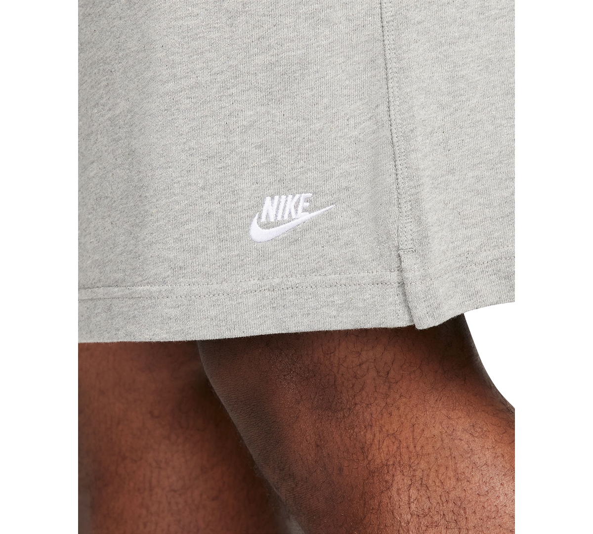 Nike Men's Club Relaxed-fit Logo Embroidered Shorts, Regular & Big & Tall In Gray