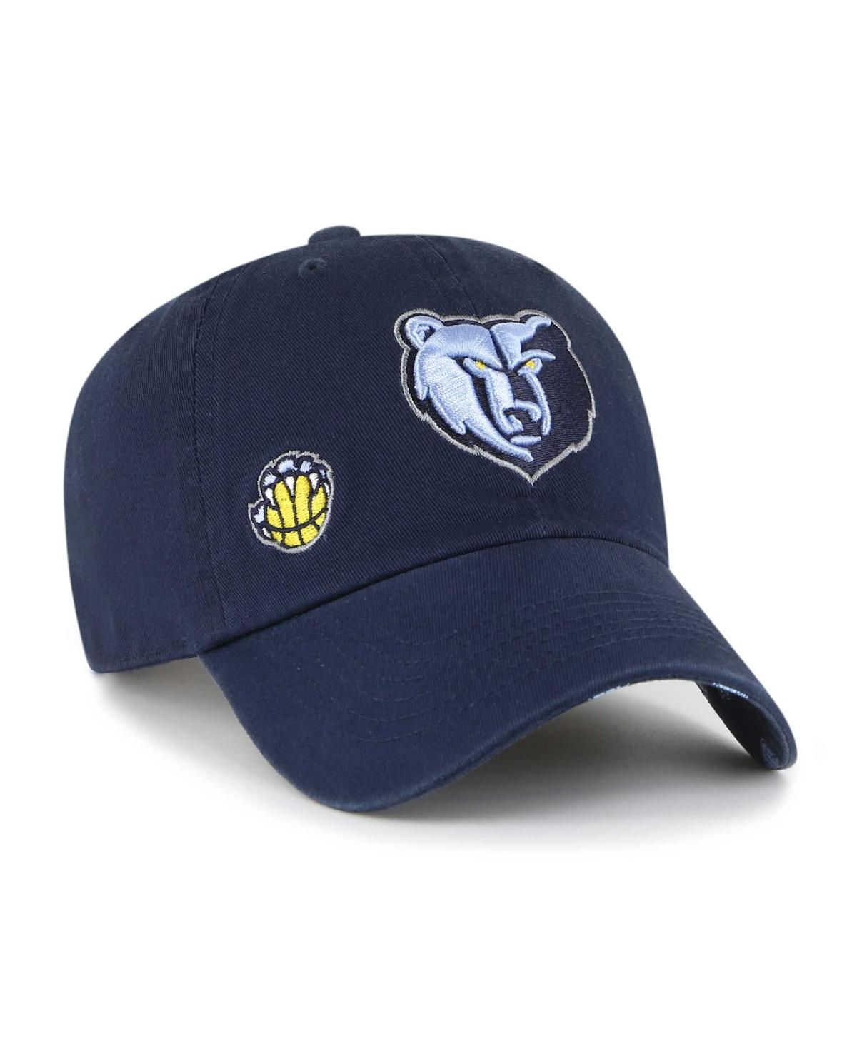 Shop 47 Brand Women's ' Navy Memphis Grizzlies Confetti Undervisor Clean Up Adjustable Hat