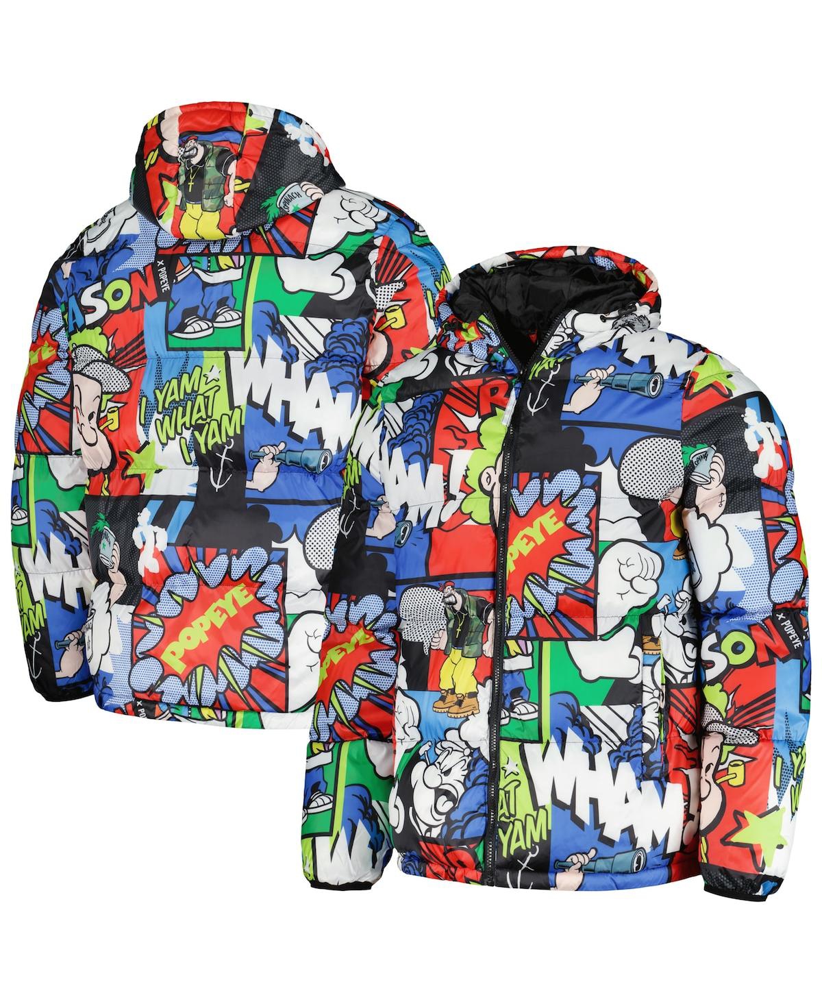 Shop Reason Men's And Women's Popeye Puffer Full-zip Jacket In Multi