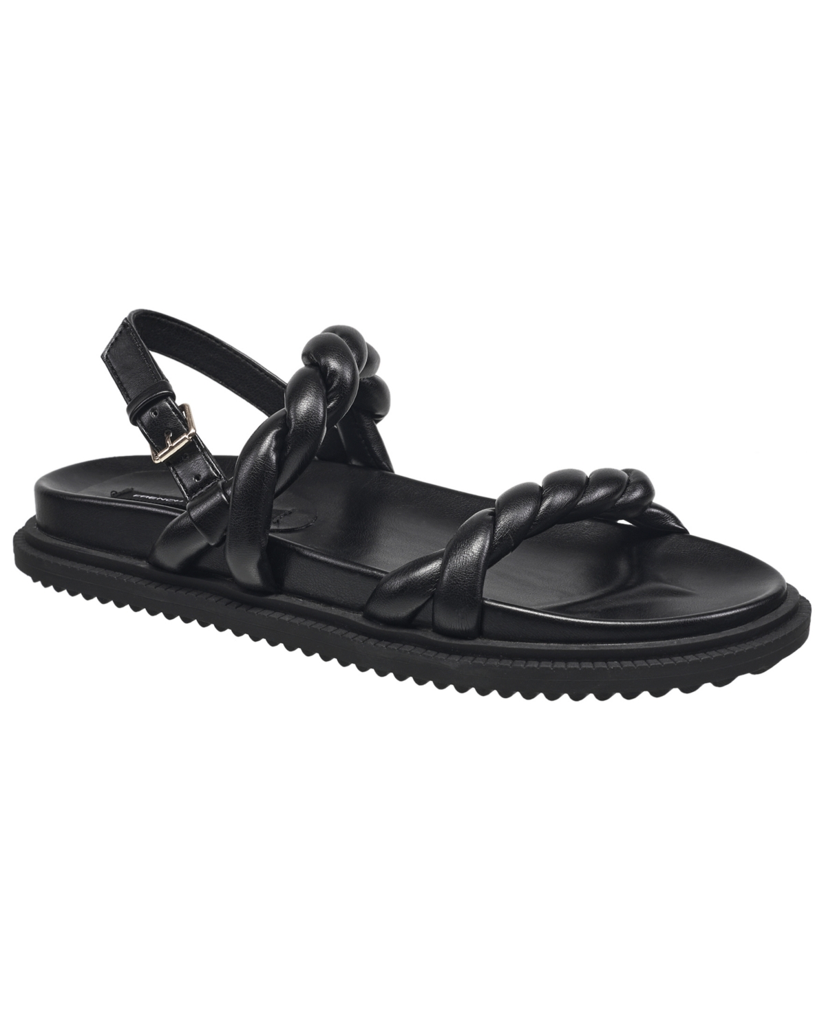 Shop French Connection Women's Brieanne Braided Slingback Sandal In Black
