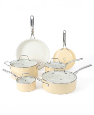 Martha Stewart Collection Lockton Ceramic Interior 10 Piece Cookware ...