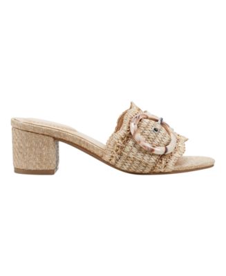 Women's Anni Raffia Crochet Block Heel Sandals