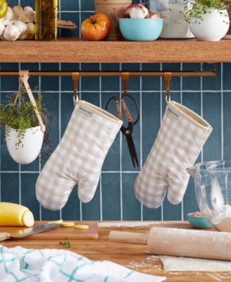 Gingham Oven Mitt 2-Pack Set, 7" x 13"