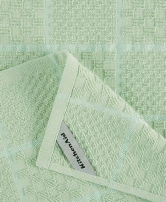 Quilted Cotton Terry Cloth Kitchen Towel, Oven Mitt, Potholder 4-Pack Set