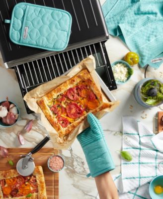 Quilted Cotton Terry Cloth Kitchen Towel, Oven Mitt, Potholder 4-Pack Set