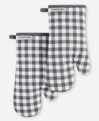 Gingham Oven Mitt 2-Pack Set, 7" x 13"