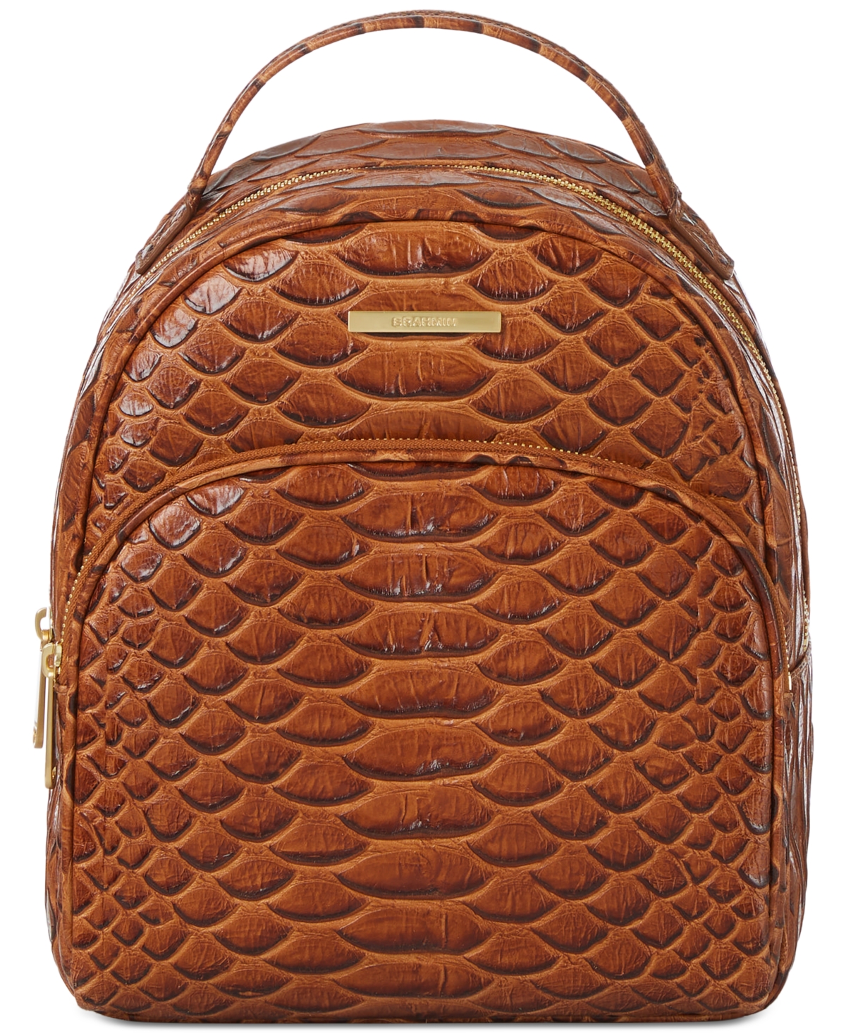 Shop Brahmin Chelcy Honeybrown Saratoga Leather Backpack In Honey Brow